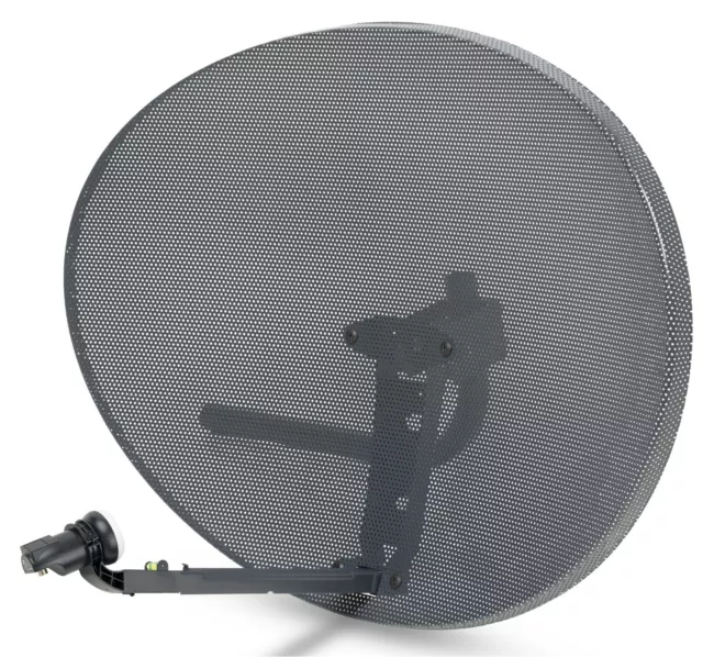 80cm Zone 2 Satellite Dish & MK4 Single LNB For Sky Freesat HD Polsat Hotbird