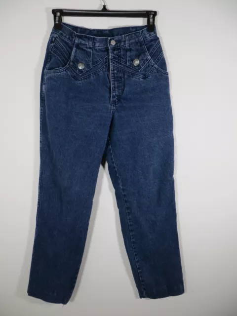 Roper Women's Vintage Denim Jeans Straight Leg Gold Button Accents Size 13/14