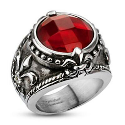 LYS BAGUE CHEVALIÈRE HOMME PLAQUÉ OR CROIX CELTE FLEUR DE LYS FIERTÉ FRANCAISE 6813 