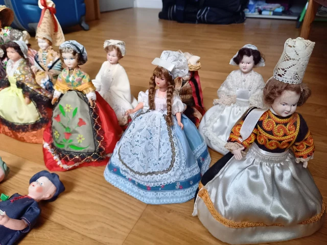 LOT de 6 petites têtes de poupées anciennes à RESTAURER Smal 50