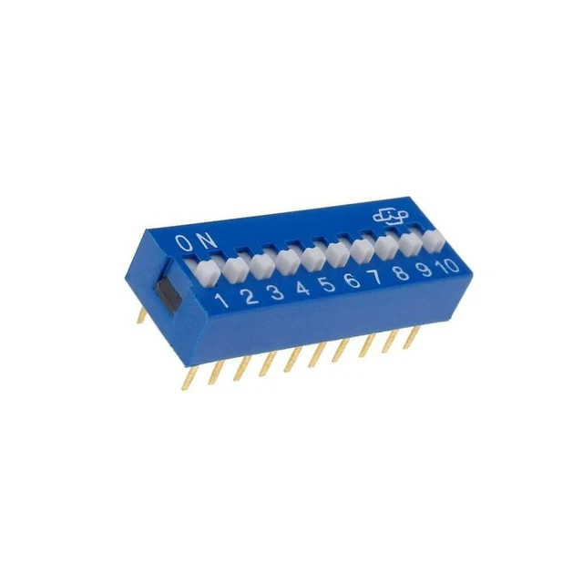 2X Interruttori: DIP-SWITCH Numero Sezioni: 10 ON-OFF 0,05A/12VDC NINIGI
