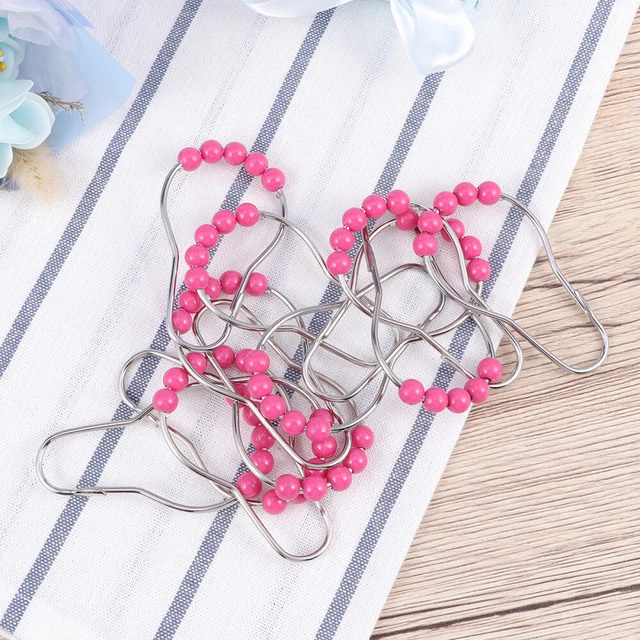 12 pz ganci per tende in plastica resistenti alla ruggine bagno