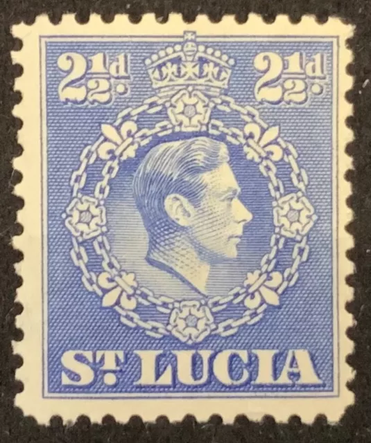 ST. LUCIA 1938 - KING GEORGE VI - FINE 21/2d BLUE STAMP MH