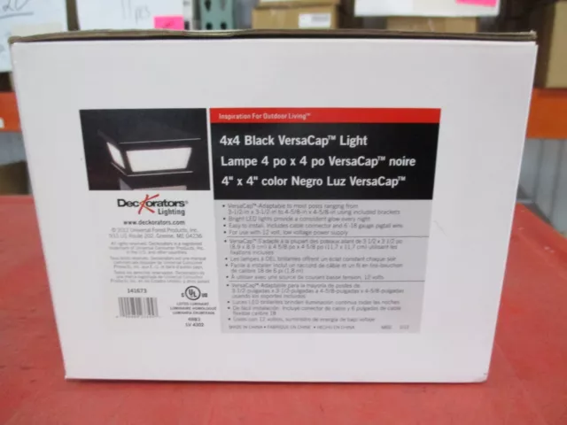 "VersaCap 12V ligero, negro, 3 1/2"" X 4 1/2""