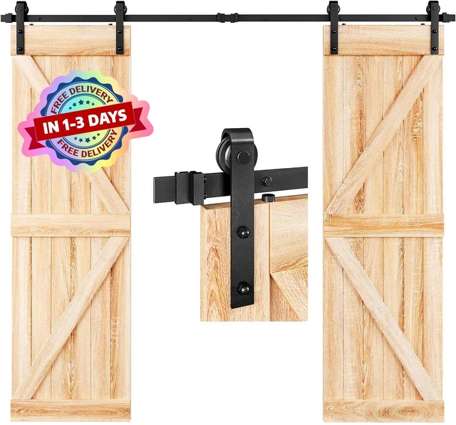 Kit Herrajes Puerta Granero Deslizante Riel Acero Inoxidable | Meses Sin Interés