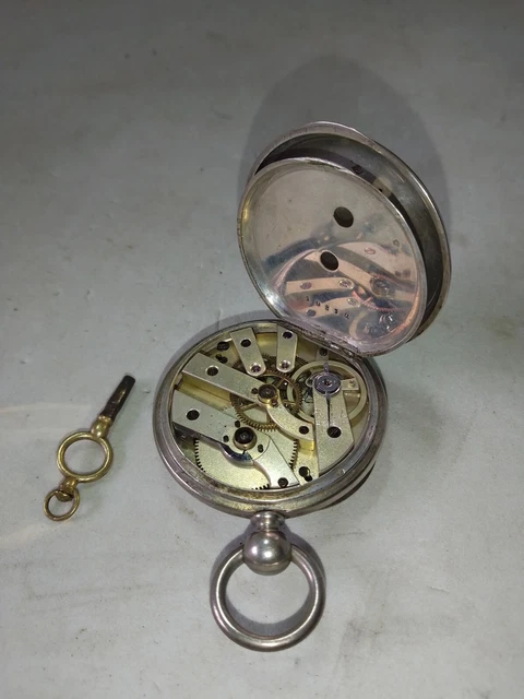 Montre Gousset Châtelaine Argentée Vintage – Marque Solex, Mécanique Manuelle, Bon état