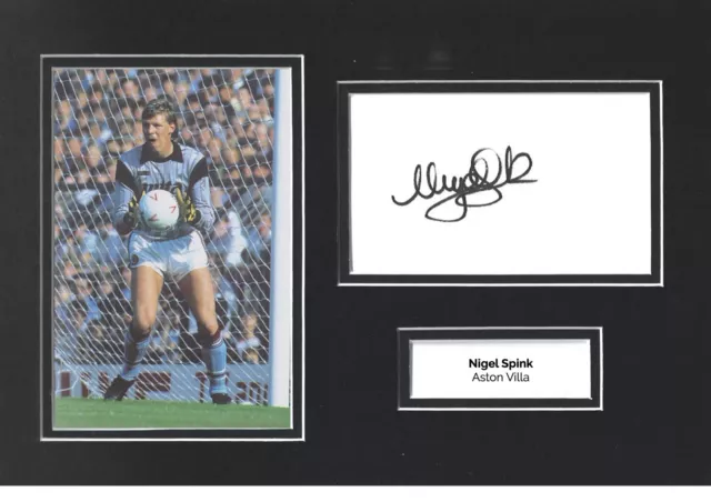 Nigel Spink Hand Signed 12x8 Photo Display Aston Villa Memorabilia Autograph COA