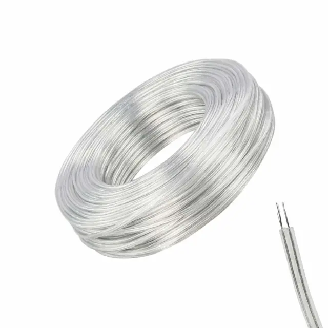2 Core Flat/Round Transparent PVC Electrical Cable Copper Wire Home  Lighting