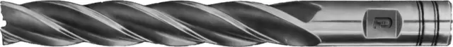 F&D Tool Company 18382-F910 Multiple Flute End Mill, Single End, Extra Long, 2"
