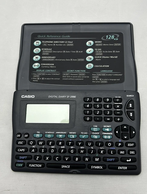 CASIO SF-3990 BLACK/GRAY Digital Display 128KB Memory Digital