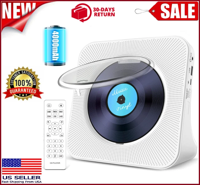 PORTABLE CD PLAYER Bluetooth 4000Mah Rechargeable Kpop Music Player