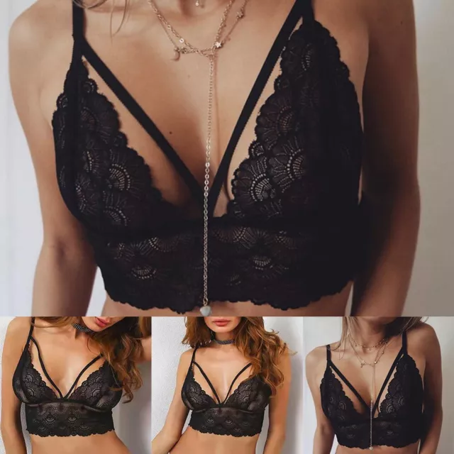 Haut de culture bustier creux dentelle bralette soutien-gorge bustier débardeur