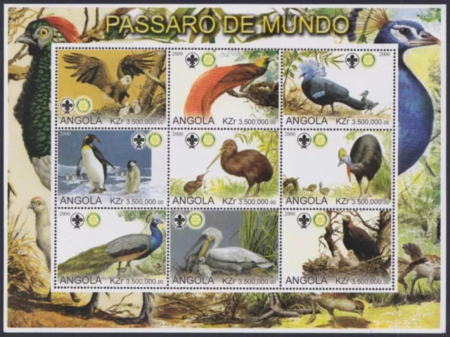 F-Ex49019 Angola Mnh 2000 Special Sheet Bird Aves Pajaros.