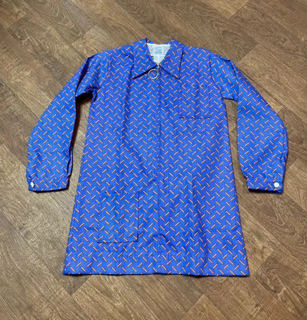 1970s Vintage Childrens Deadstock Blue Zipped Tunic Dress Age 6-8 Retro Unique