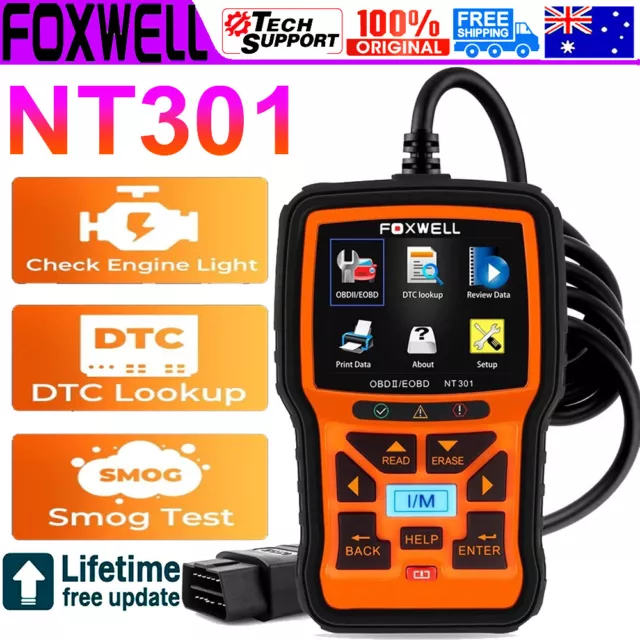 FOXWELL NT301 OBD2 Scanner Code Reader OBD Car Check Engine Diagnostic Scan Tool