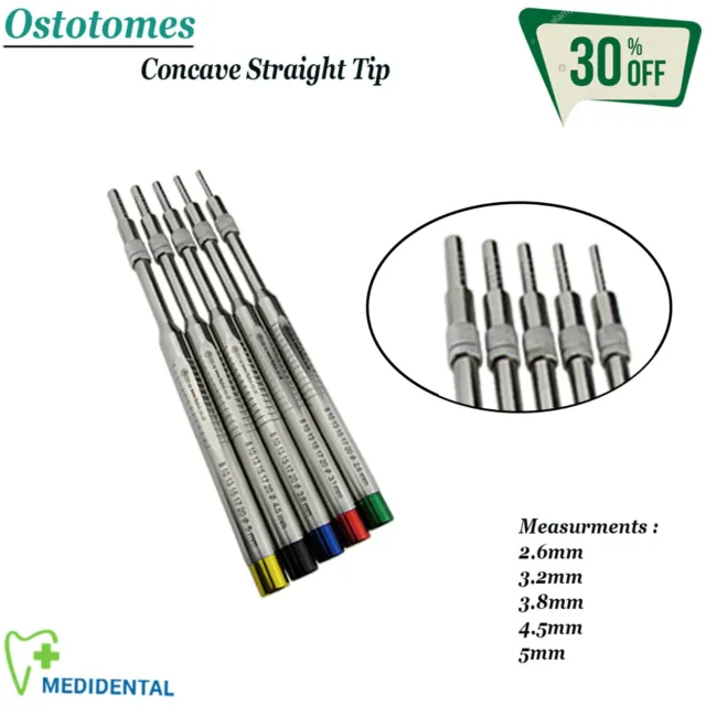 Osteotome Concave Offset Straight Implantologie Instruments d'élévation de sinus