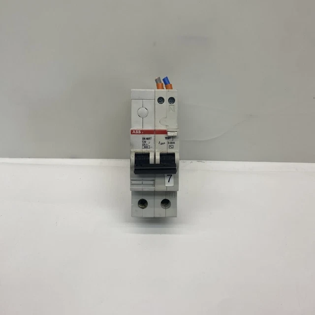 INDUSTRIAL RCBO MCB RCD 32A 30mA ABB DS651 C32 2P DIN Rail Circuit ...