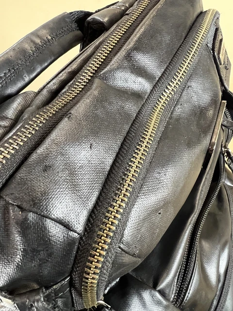 Preowned Tumi Alpha Bravo Knox Backpack Rucksack 22681DCC2 Black Canvas Leather 11