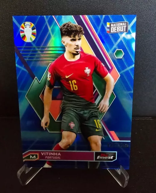 2023 TOPPS FINEST Road To UEFA Euro 24 VITINHA Blue Vaporwave /250 64 Portugal EUR 0,61