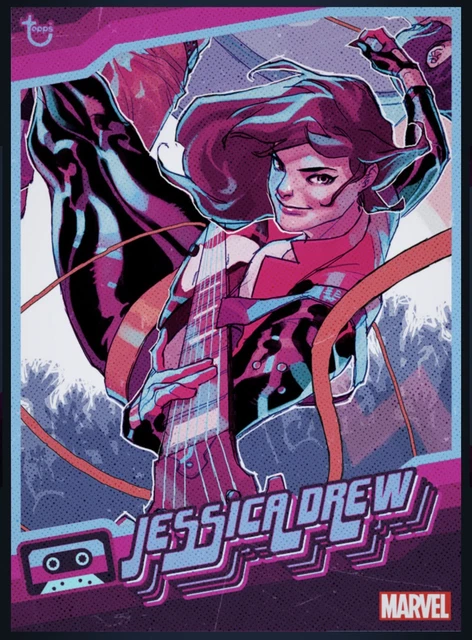 DIGITAL Topps Marvel Collect 2020 Musicians Blue Rare JESSICA DREW 1875cc