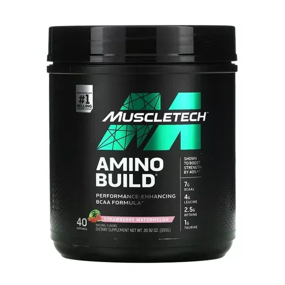 ( 50,47€/ KG) MuscleTech Aminoácidos Build (40 Serv ) 614g Bcaas Dieta +Bonus