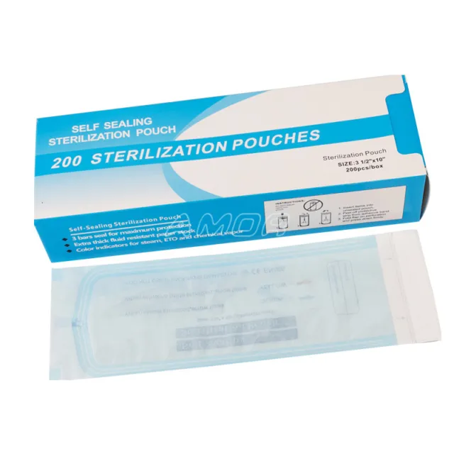 200Pcs Dental Self-sealing Sterilization Pouch Bag Tattoo Dental Pouches 8 Sizes