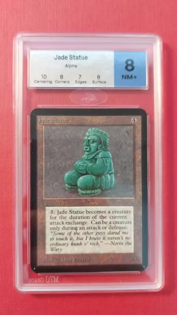 Magic the Gathering - Vintage Oldschool - Jade Statue - Alpha - MTG Grade 8 NM+