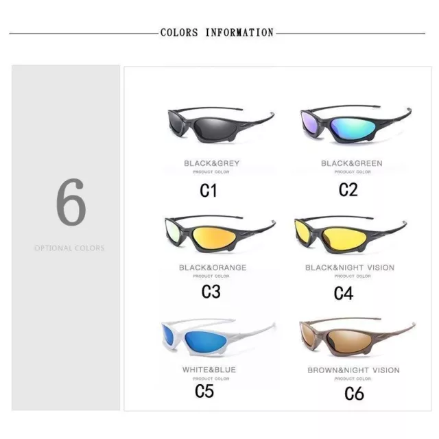Gafas de sol deportivas retro - Polaroid UV400 gafas de policarbonato a prueba de viento 3