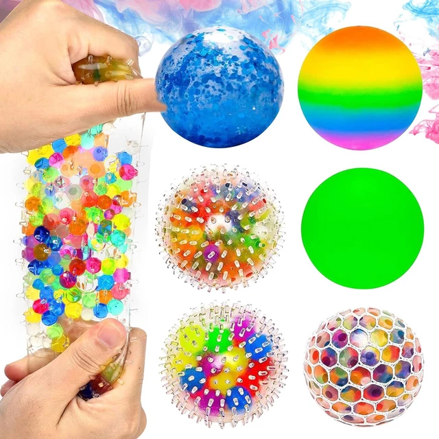 Lot De 8 Balles Anti-stress Diamant – Squishy Sensoriel Coloré, Pétillant, Portable – Pour Gérer L'anxiété, Cadeau Enfant Et Adulte
