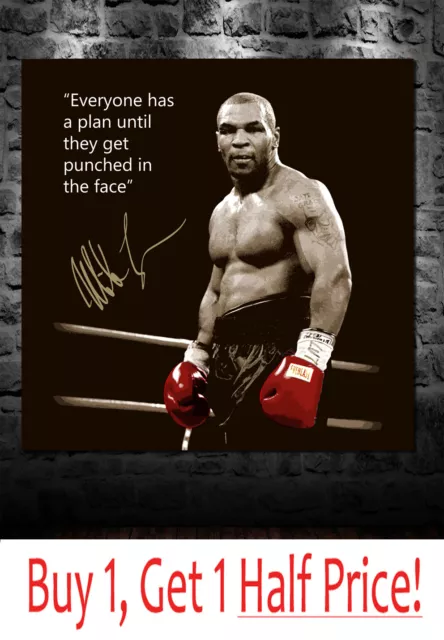 MIKE TYSON CANVAS WALL ART PRINT PICTURE - FRAMED *Ready To Hang*