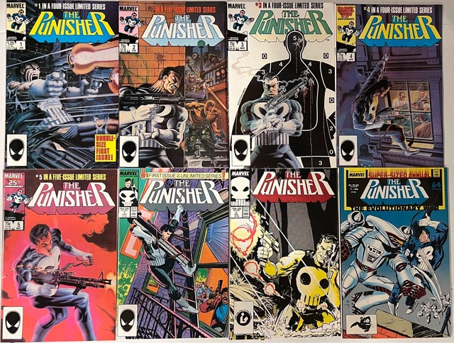 Punisher 1985 Mini Series 1-5 complete 1987 series 1 2 & Annual 1 FREE SHIPPING