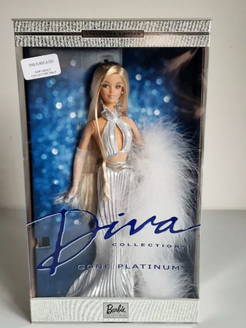 2001 Gone Platinum Diva Collection Barbie Doll Mattel NEW
