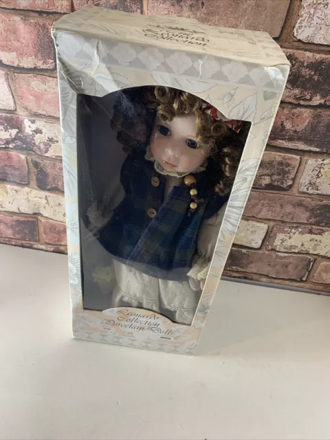 Leonardo Collection Vintage  Porcelain Doll Jennifer In Origianl Box