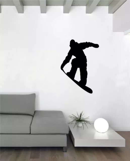 WALL STICKERS ADESIVO da MURO Snowboard parete adesivi extreme sport skate casa