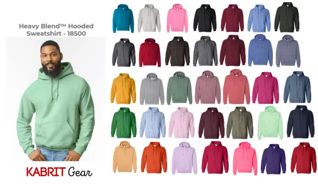 Gildan Dryblend Hoodie Sweatshirt 18500 (XS-3XL) Plain Solid Comfortable