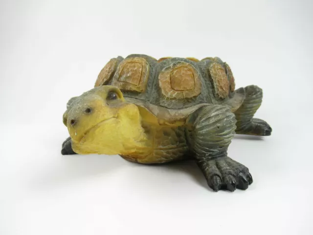 Vintage Turtle Handmade Lifelike Turtle Plant Holder Paper Weight Figurine 8”