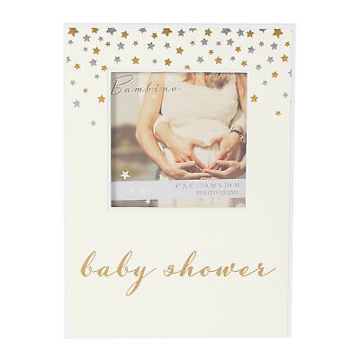 Bambino Baby Shower Paperwrap 4"x4" Photo Frame – with Star Design
