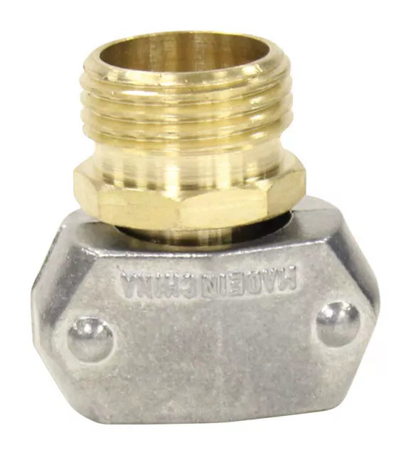 Gilmour 5/8 & 3/4 in. Brass/Zinc Threaded Male Clamp Coupling (Pack of 2)