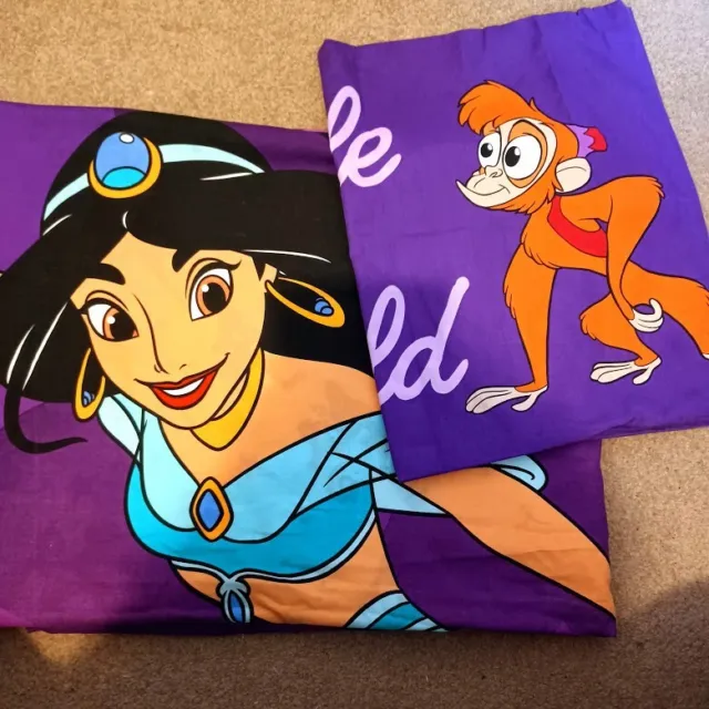 Copripiumone singolo principessa gelsomino federa Disney Aladdin viola scimmia acquatica