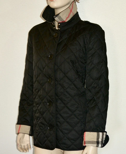 Nwt Burberry Womens Frankby Quilted Check Coat Jacket Sz Large