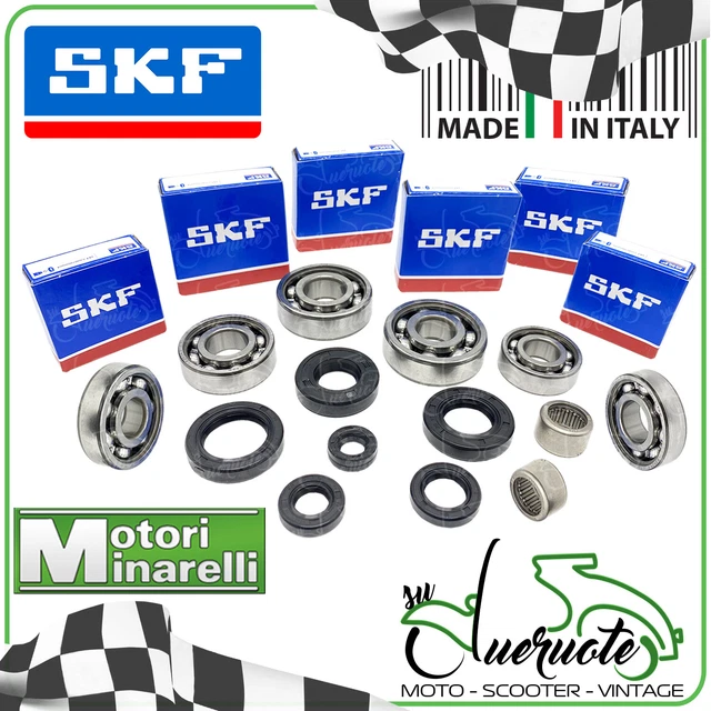 KIT REVISIONE MOTORE MINARELLI AM6 Tutti I Cuscinetti SKF E Paraoli - Foto 10
