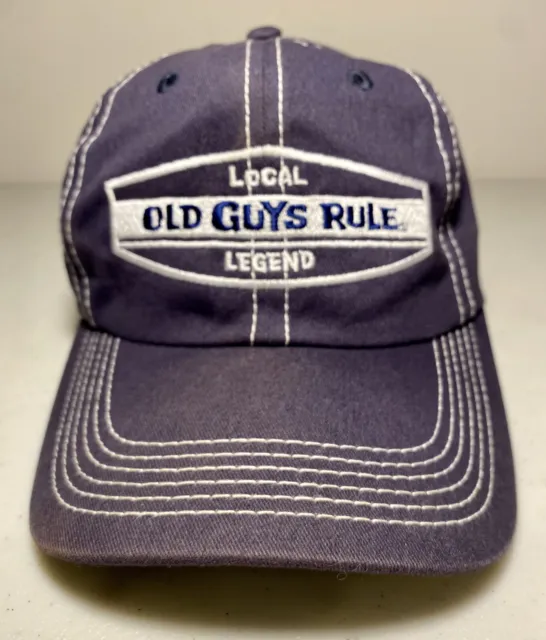 OLD GUYS RULE LOCAL LEGEND Blue Baseball Cap Hat Adjustable Strap