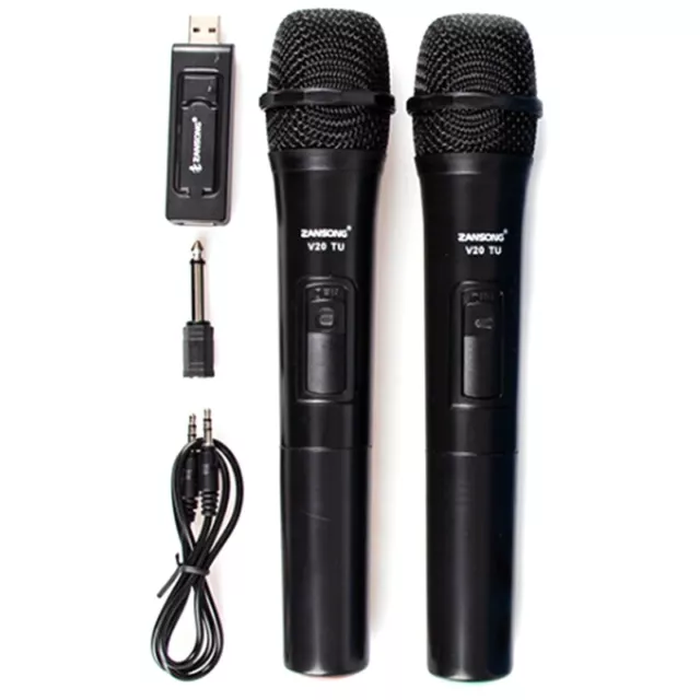 Uhf Usb 3.5Mm Microphone  Handheld Mic with Receiver for Karaoke6972