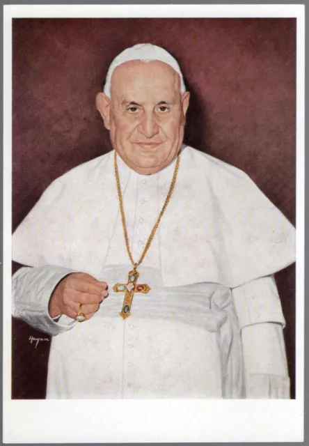 ❤ alte Gemälde-Postkarte_Papst JOHANNES XXIII_Heiliger Vater_Rom_Vatikan_Italien