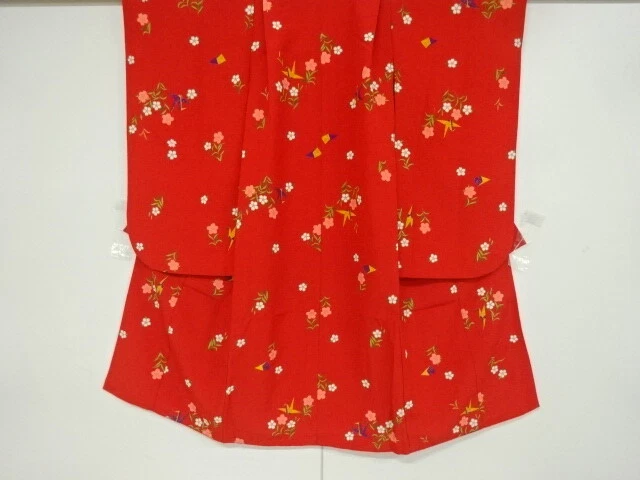 43602# Japanese Kimono / Kimono For Girls / Origami Crane & Flowers