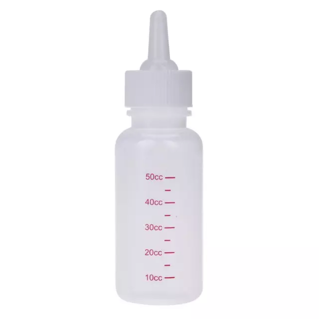 Biberón transparente para perro gato biberón suave de 50 ml para bebé recién nacido para cachorro conejo pequeño