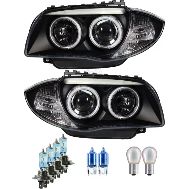 Scheinwerfer Set CCFL Angel Eyes für BMW E81 E82 E87 E88 04-11 inkl Osram Lampen