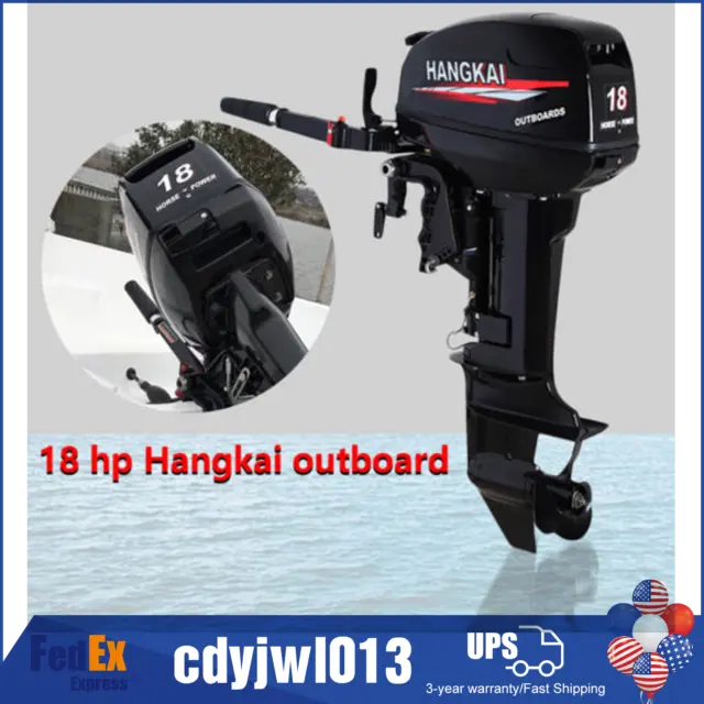 HANGKAI 18HP 2 Stroke Outboard Motor Boat Engine, Water Cooling Short Shaft