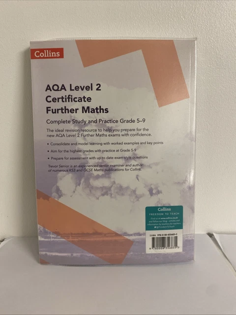 AQA LEVEL 2 Certificate Further Maths Complete Study and Practice £16. ...