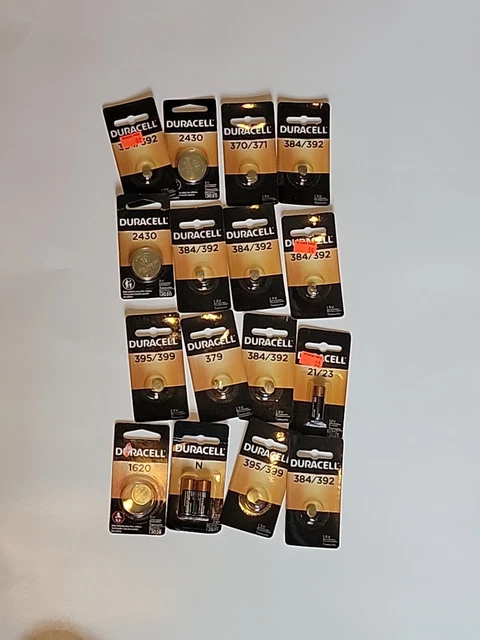 Random Lot of Duracell Watch Camera Batteries 2430 1620 395 21/23 384 In Date
